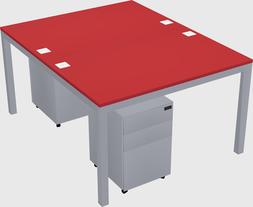 Shared rectangular desk