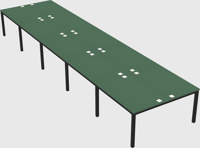Shared rectangular desk