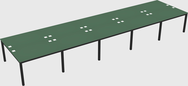 Shared rectangular desk
