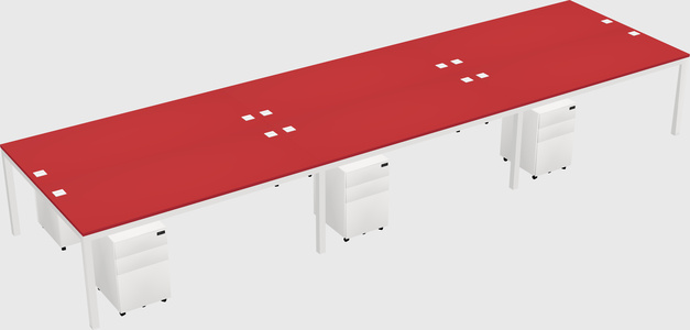 Shared rectangular desk