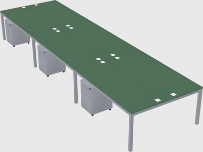 Shared rectangular desk