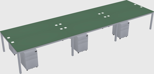 Shared rectangular desk