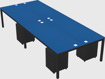Shared rectangular desk