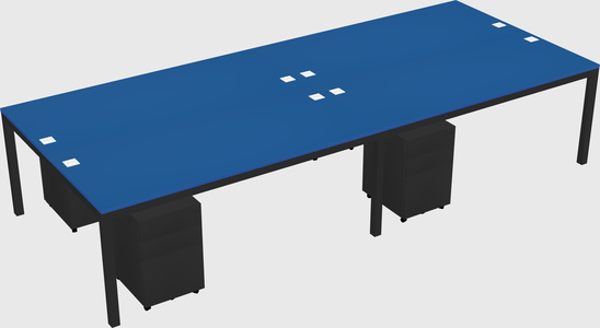 Shared rectangular desk