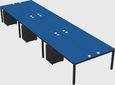 Shared rectangular desk
