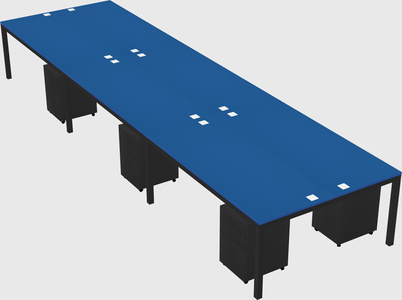 Shared rectangular desk