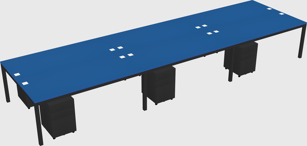 Shared rectangular desk