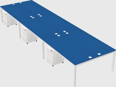 Shared rectangular desk