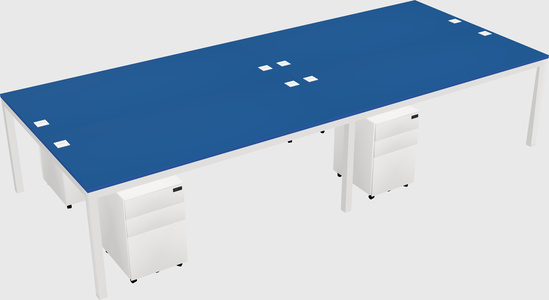 Shared rectangular desk