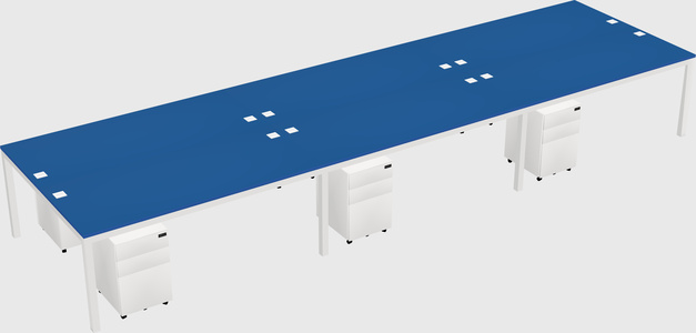 Shared rectangular desk