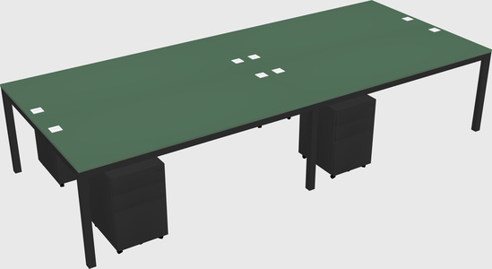 Shared rectangular desk