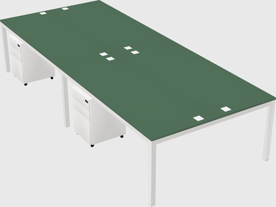 Shared rectangular desk