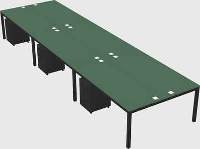 Shared rectangular desk