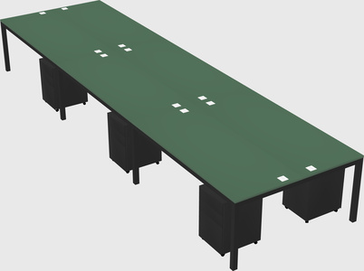 Shared rectangular desk