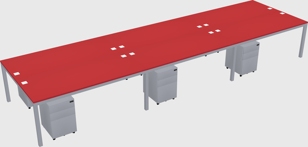 Shared rectangular desk