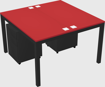 Shared rectangular desk