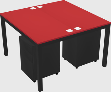 Shared rectangular desk
