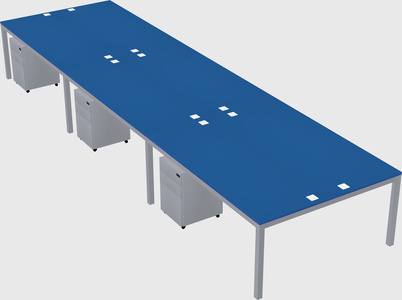 Shared rectangular desk