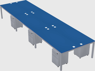 Shared rectangular desk