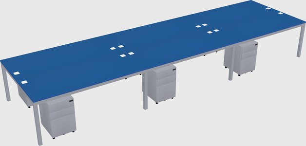 Shared rectangular desk