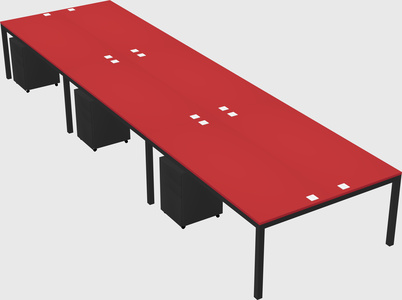 Shared rectangular desk