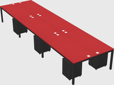 Shared rectangular desk