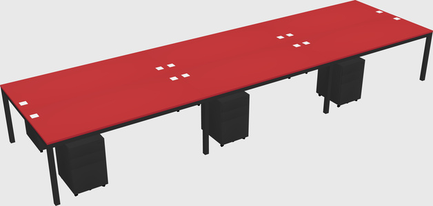 Shared rectangular desk