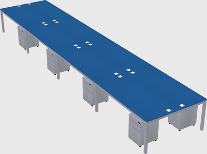 Shared rectangular desk