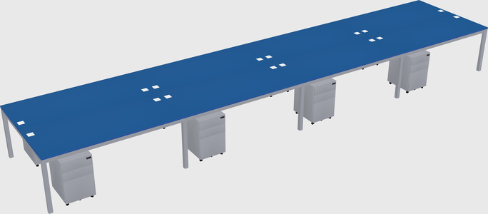 Shared rectangular desk