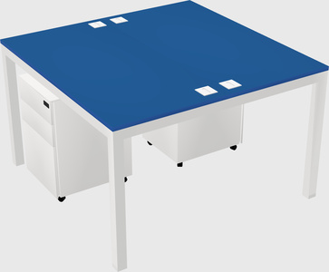 Shared rectangular desk