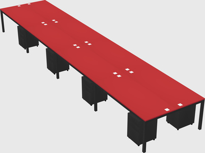 Shared rectangular desk