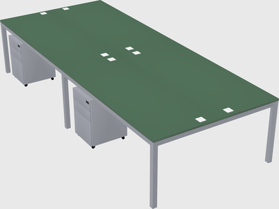 Shared rectangular desk