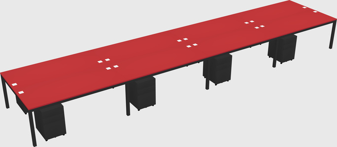 Shared rectangular desk