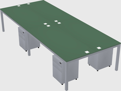 Shared rectangular desk