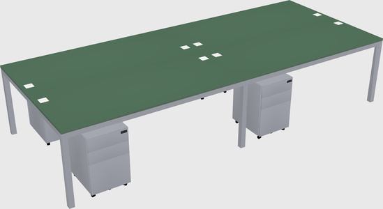 Shared rectangular desk