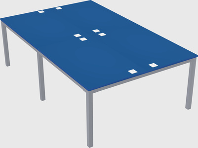 Shared rectangular desk