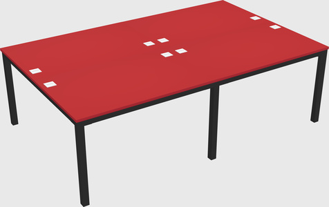 Shared rectangular desk
