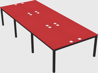 Shared rectangular desk