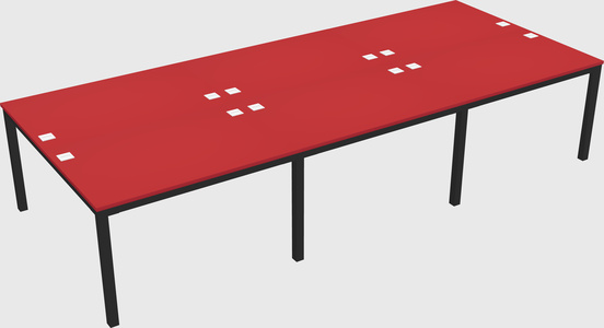 Shared rectangular desk