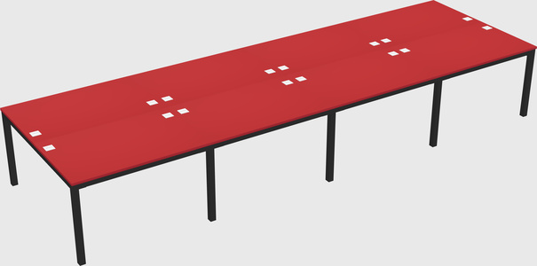 Shared rectangular desk