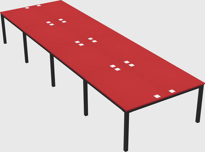 Shared rectangular desk
