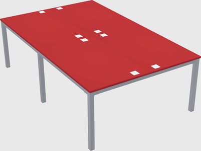Shared rectangular desk