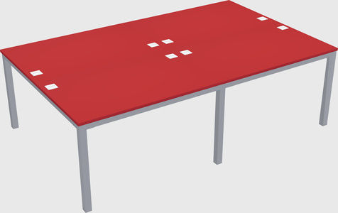 Shared rectangular desk