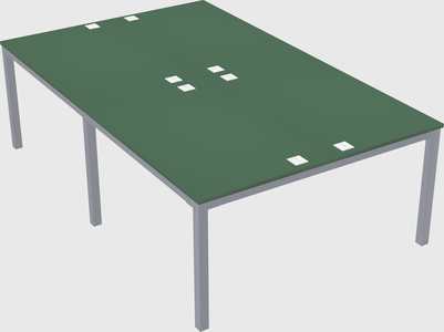 Shared rectangular desk