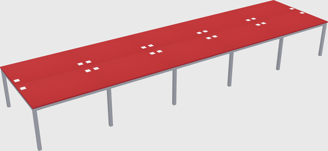 Shared rectangular desk
