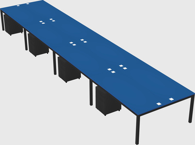 Shared rectangular desk