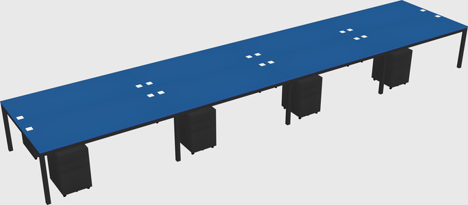 Shared rectangular desk