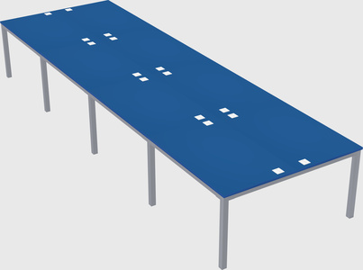 Shared rectangular desk