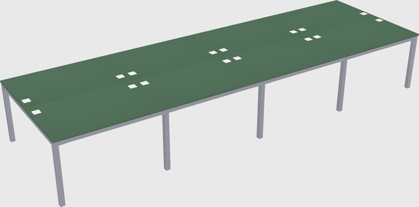 Shared rectangular desk