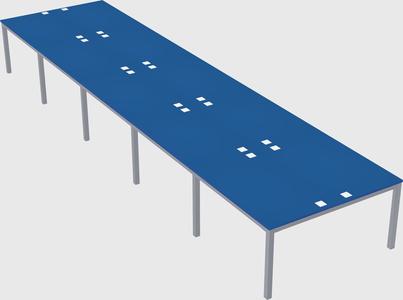 Shared rectangular desk